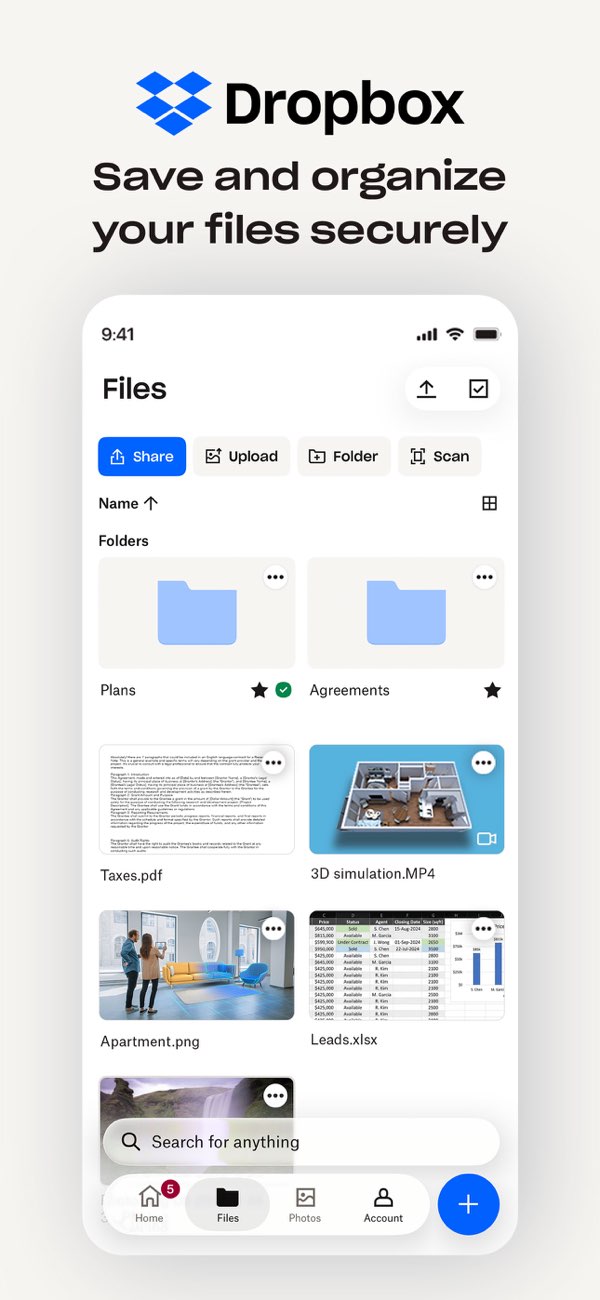 Dropbox 官方软件界面