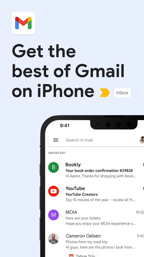 Gmail 官方软件界面