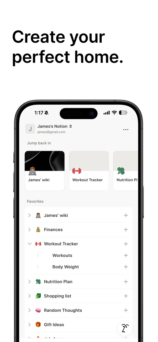 Notion 官方软件界面