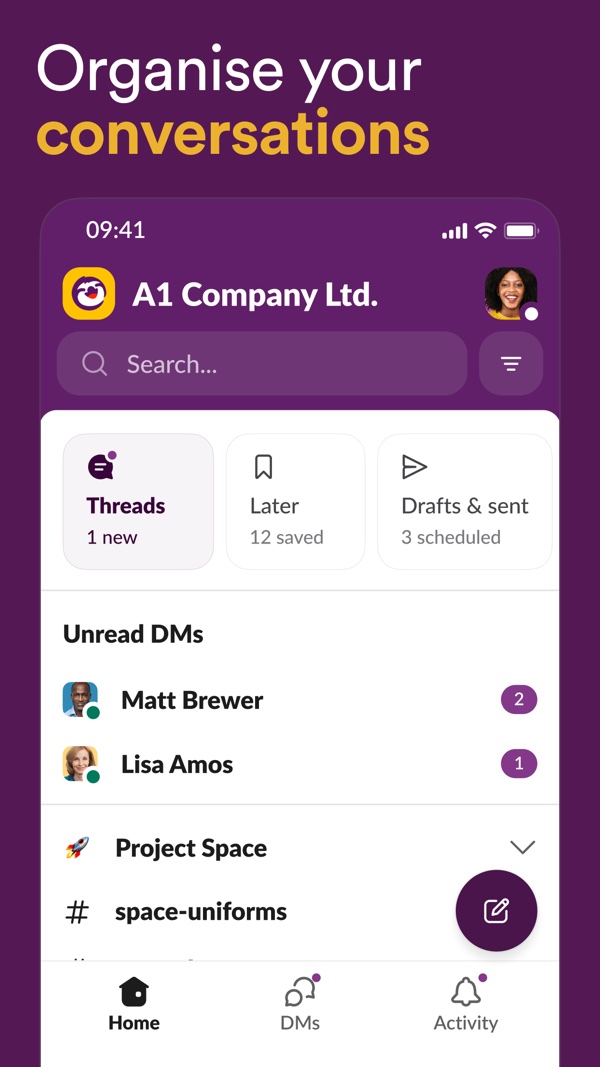 Slack 官方软件界面